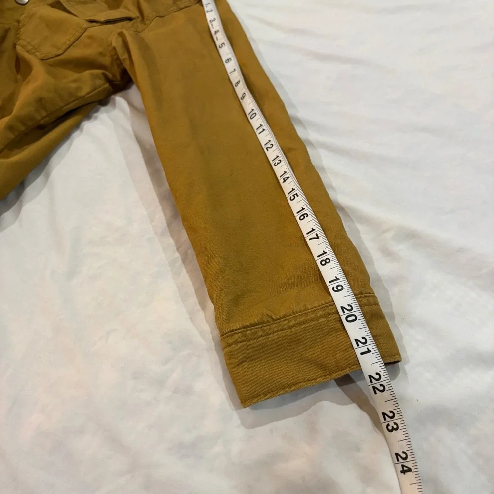 Old Navy Kids XL 14-16 Tan Canvas Hooded Field Jacket Utility Chore Coat Mustard